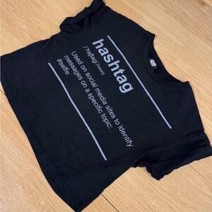 Black Hashtag Graphic T-Shirt
